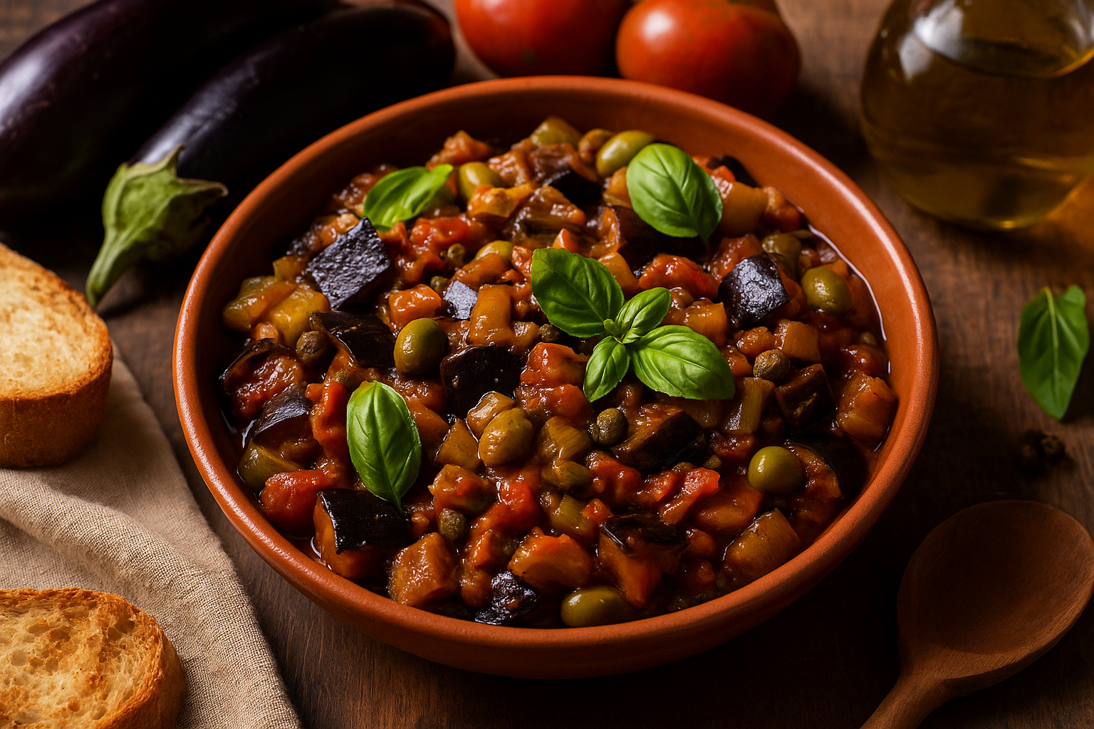🍆 Caponata Rezept – das originale sizilianische Auberginen-Gericht ...